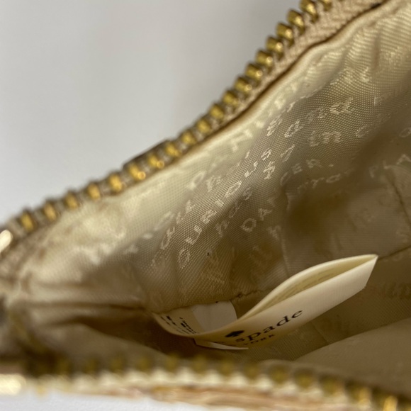 Kate spade Croissant Storybook Gold Pleated Coin Pouch - Picture 8 of 8